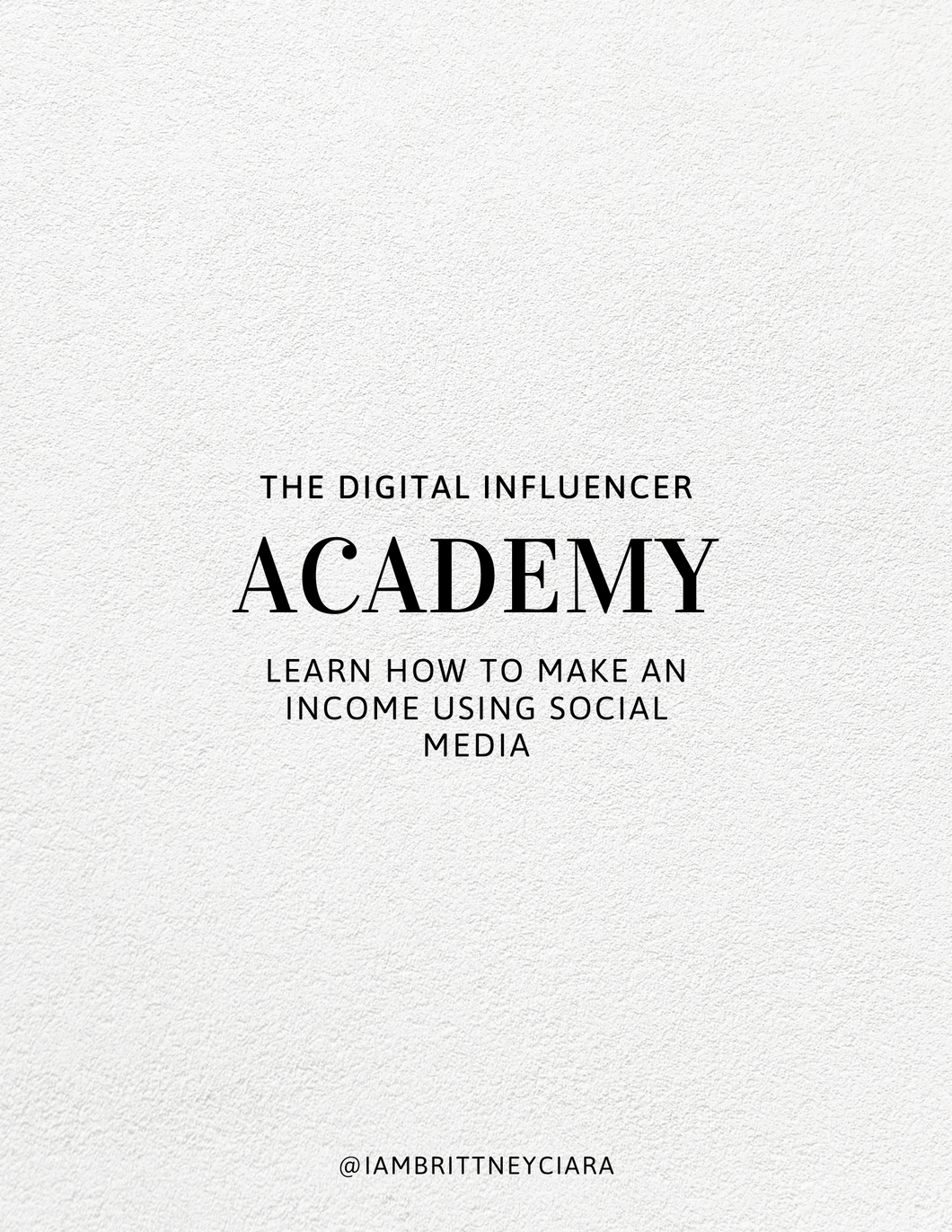 The Digital Influencer Academy